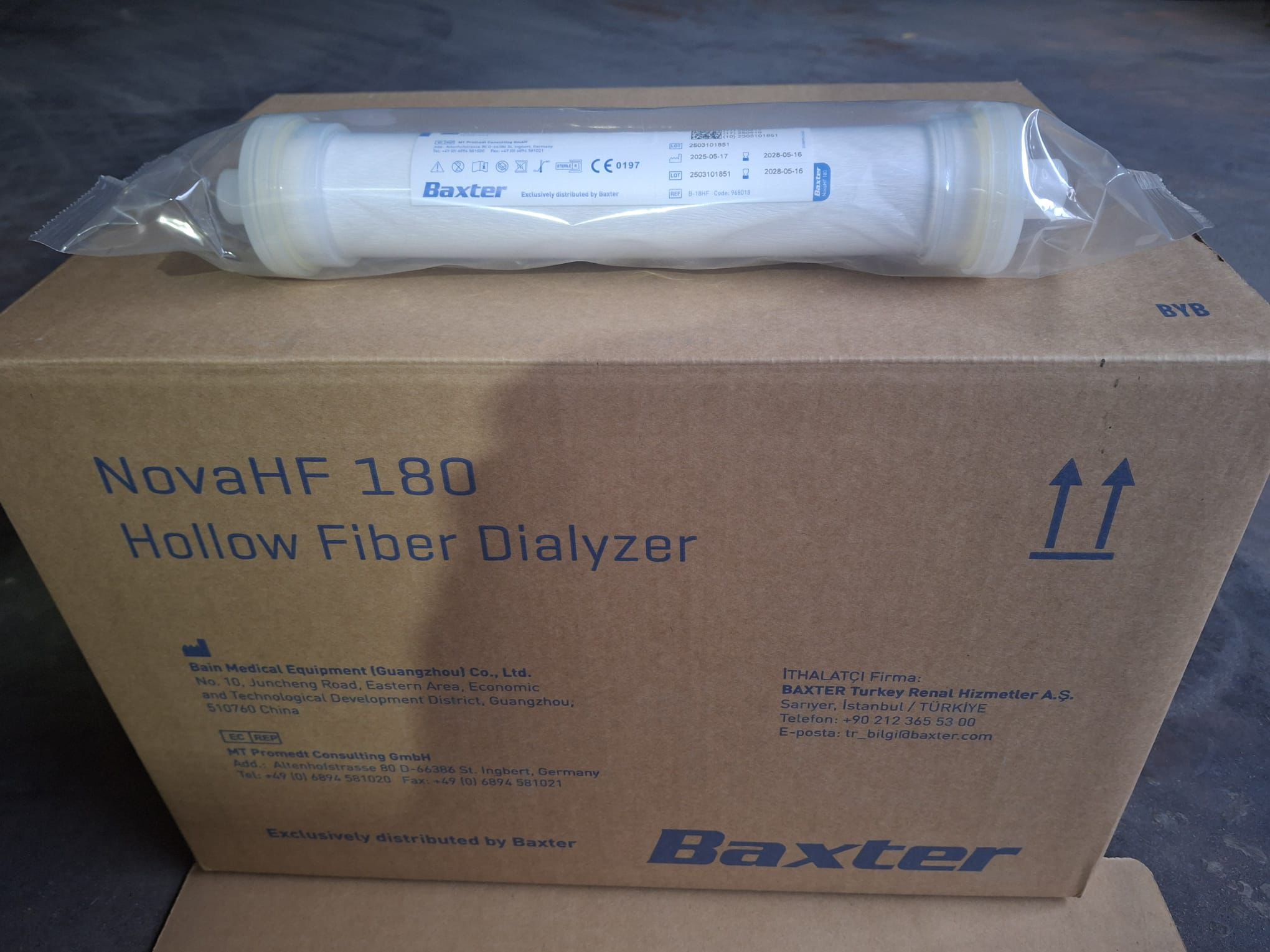 Baxter NovaHF 180 Hollow Fiber Dialyzer
